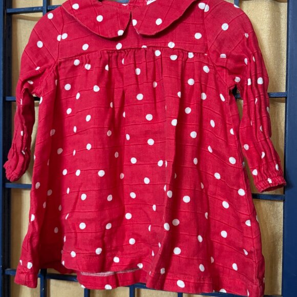 Angel Dear Red Polka Dot Dress 12 18 Months Holiday Outfit - Picture 3 of 5